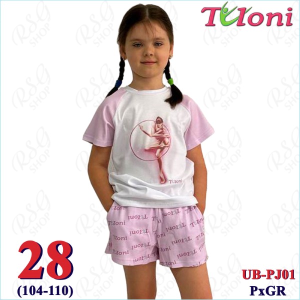 Пижама Tuloni mod. Julia col. Pink x Gray s. 28 (104-110) PJ01-28