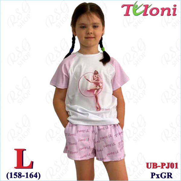 Пижама Tuloni mod. Julia col. Pink x Gray s. L (158-164) PJ01-L