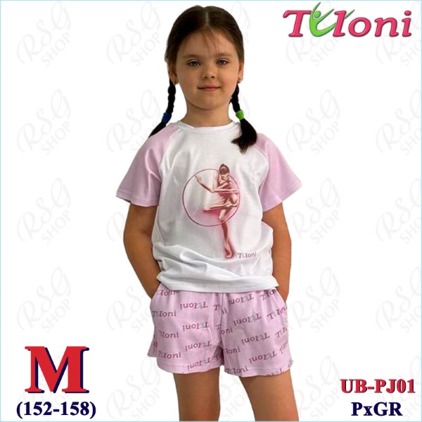 Пижама Tuloni mod. Julia col. Pink x Gray s. M (152-158) PJ01-M