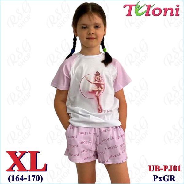 Пижама Tuloni mod. Julia col. Pink x Gray s. XL (164-170) PJ01-XL