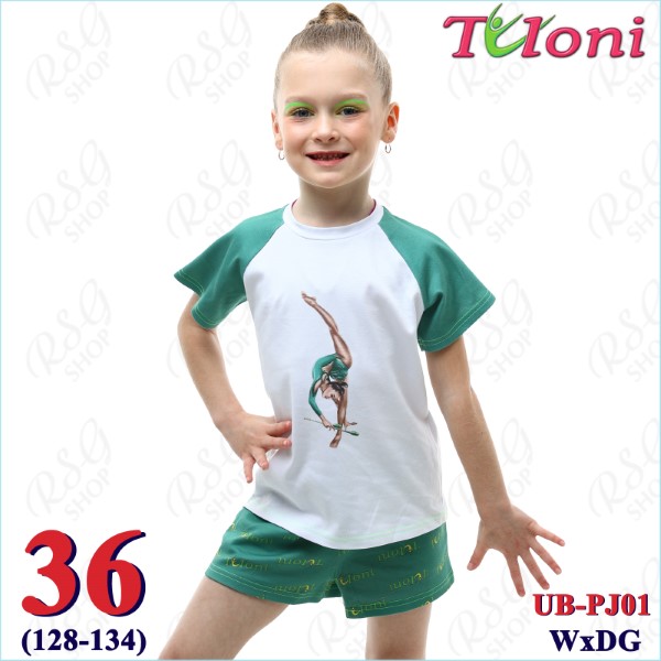 Пижама Tuloni mod. Julia col. White x Dr.Green s. 36 (128-134) PJ01-36