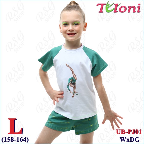 Pyjama Tuloni mod. Julia col. White x Dr.Green s. L (158-164) PJ01-L