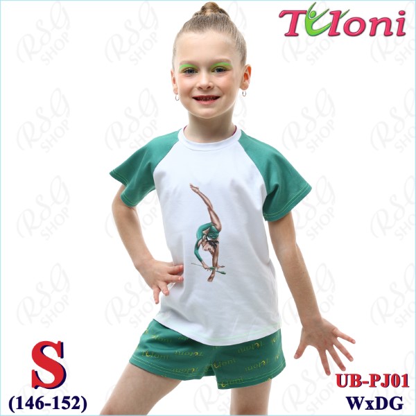 Пижама Tuloni mod. Julia col. White x Dr.Green s. S (146-152) PJ01-S