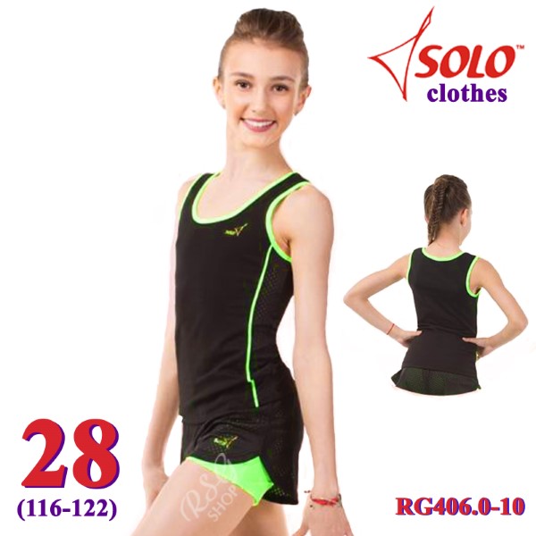 Top Solo Gr. 28 (116-122) Black-Neon Green RG406.0-10-28