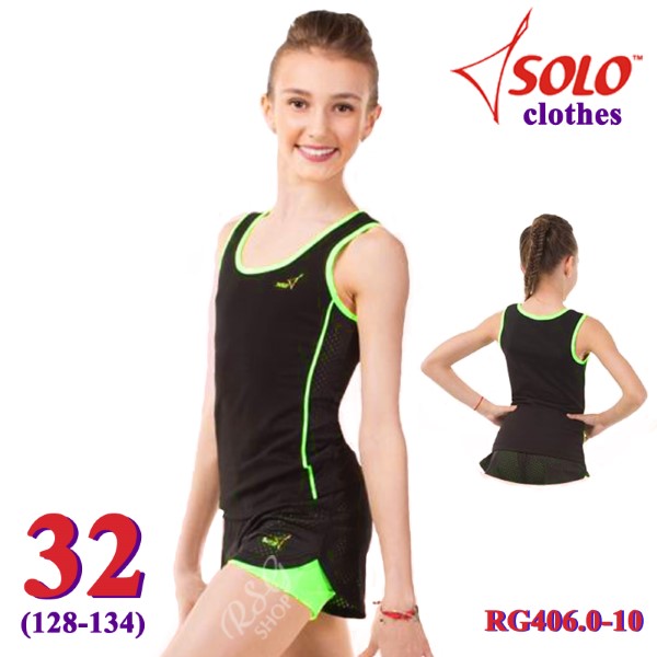 Top Solo Gr. 32 (128-134) Black-Neon Green RG406.0-10-32