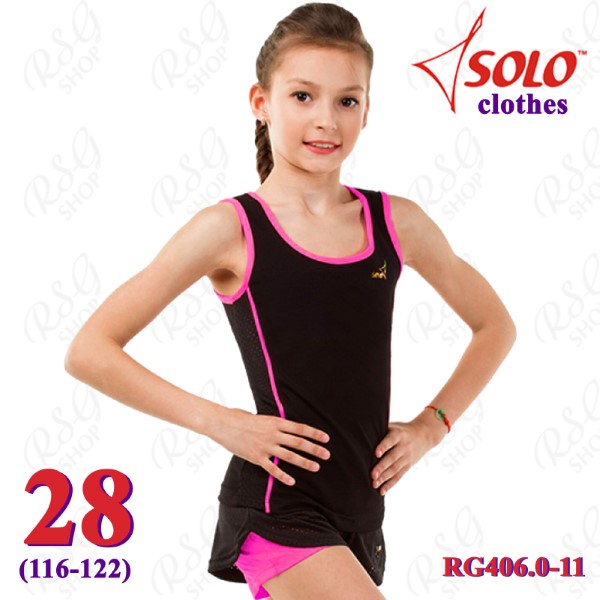 Top Solo Gr. 28 (116-122) col. Black - Neon Pink RG406.0-11-28