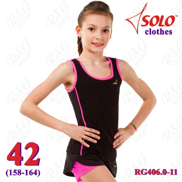 Майка Solo s. 42 (158-164) col. Black - Neon Pink RG406.0-11-42