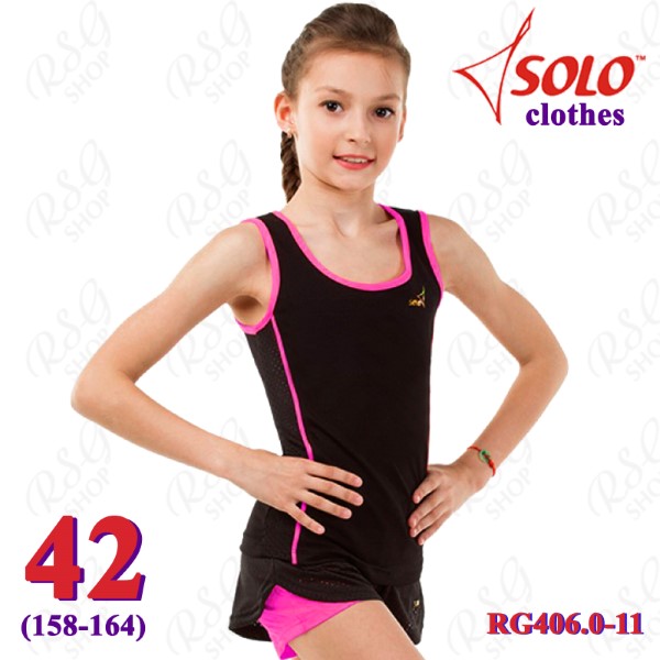 Top Solo Gr. 42 (158-164) col. Black - Neon Pink RG406.0-11-42