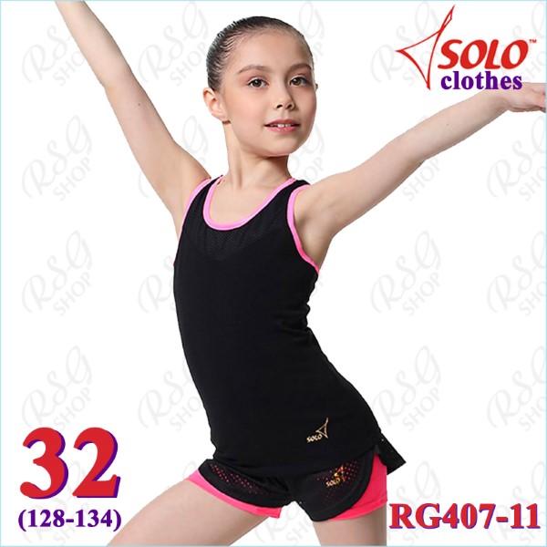 Top Solo Gr. 32 (128-134) col. Black - Neon Pink RG407-11-32