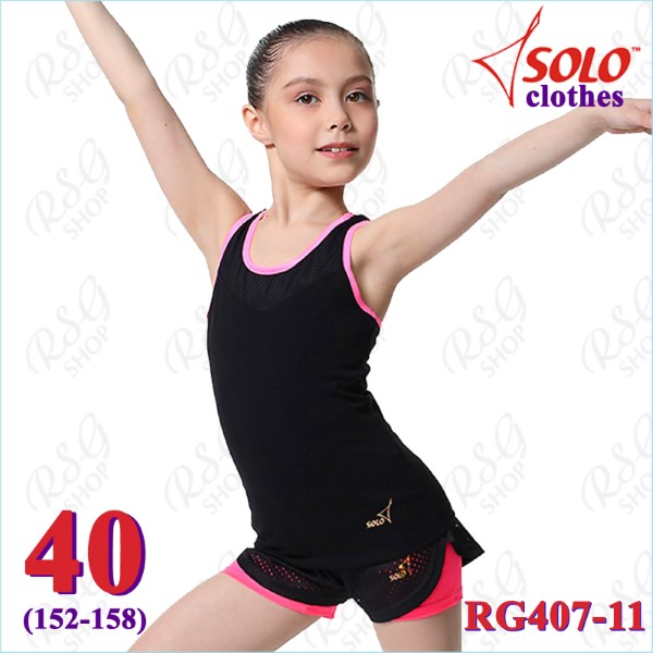 Top Solo Gr. 40 (152-158) col. Black - Neon Pink RG407-11-40