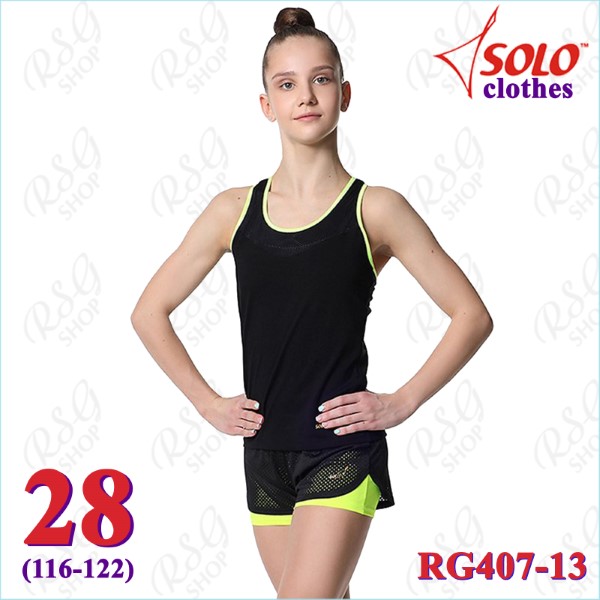 Top Solo Gr. 28 (116-122) Black-Neon Green RG407-13-28