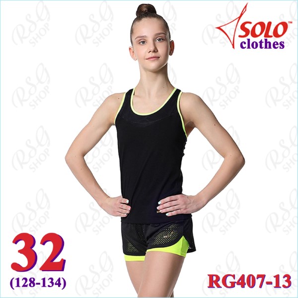 Top Solo Gr. 32 (128-134) Black-Neon Green RG407-13-32