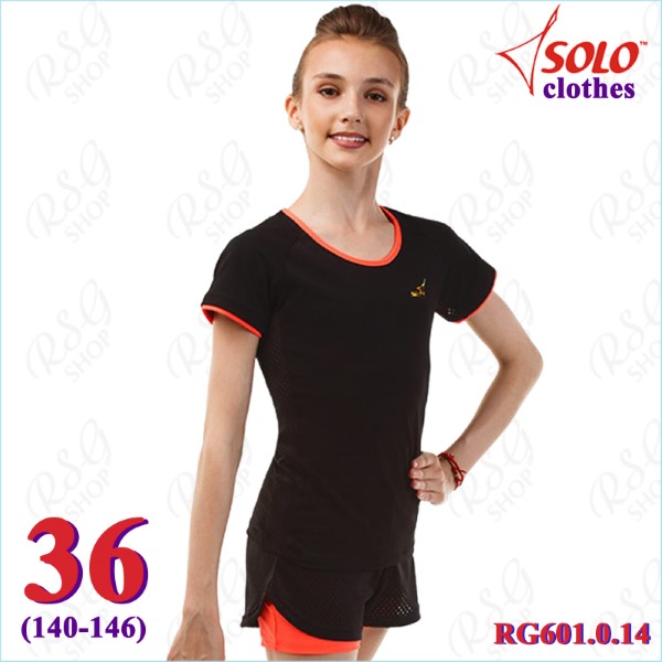 T-Shirt Solo s. 36 (140-146) col. Black-Orange Art. RG601.0.14-36