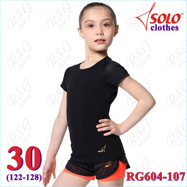 T-Shirt Solo Gr. 30 (122-128) col. Black-Black Art. RG604-107-30