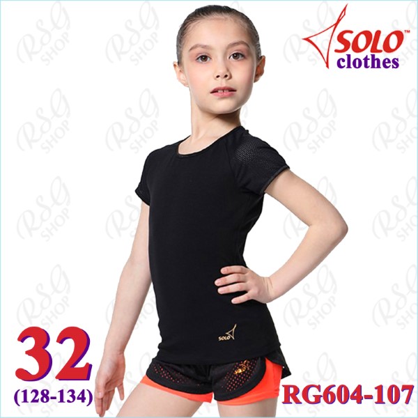 T-Shirt Solo Gr. 32 (128-134) col. Black-Black Art. RG604-107-32