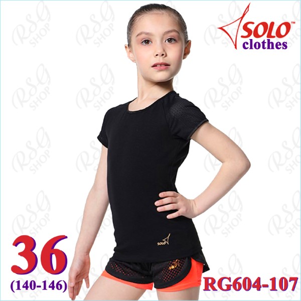 T-Shirt Solo Gr. 36 (140-146) col. Black-Black Art. RG604-107-36