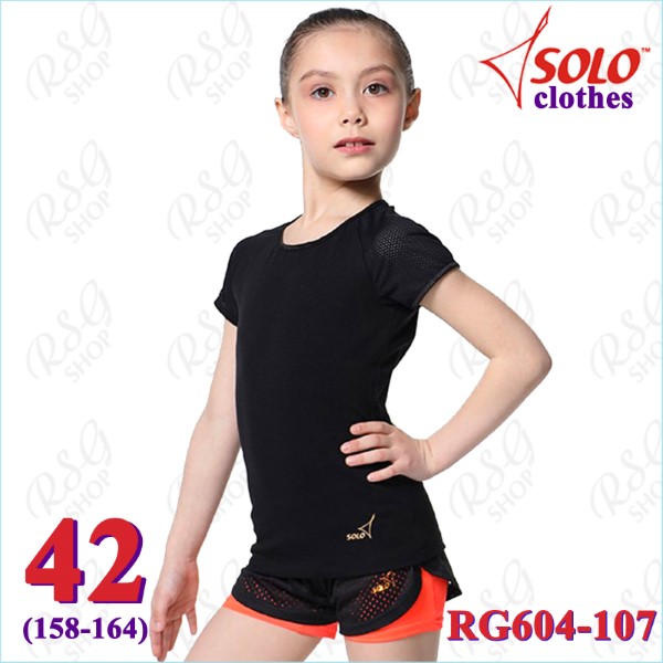 T-Shirt Solo Gr. 42 (158-164) col. Black-Black Art. RG604-107-42