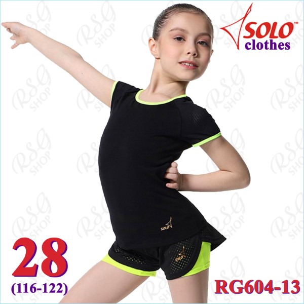 T-Shirt Solo s. 28 (116-122) col. Black-Lime Neon Art. RG604-13-28