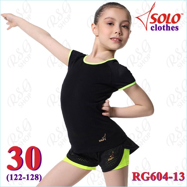 T-Shirt Solo s. 30 (122-128) col. Black-Lime Neon Art. RG604-13-30