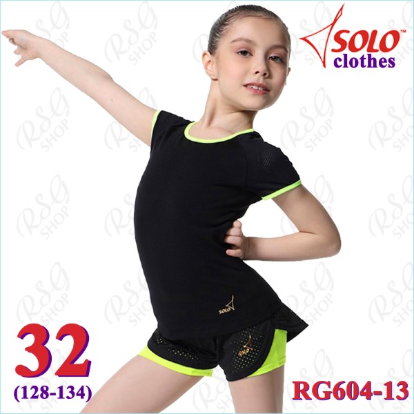 T-Shirt Solo s. 32 (128-134) col. Black-Lime Neon Art. RG604-13-32