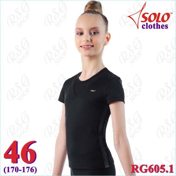 T-Shirt Solo mod. Star Gr. 46 (170-176) col. Black-Black Art. RG605.1-46