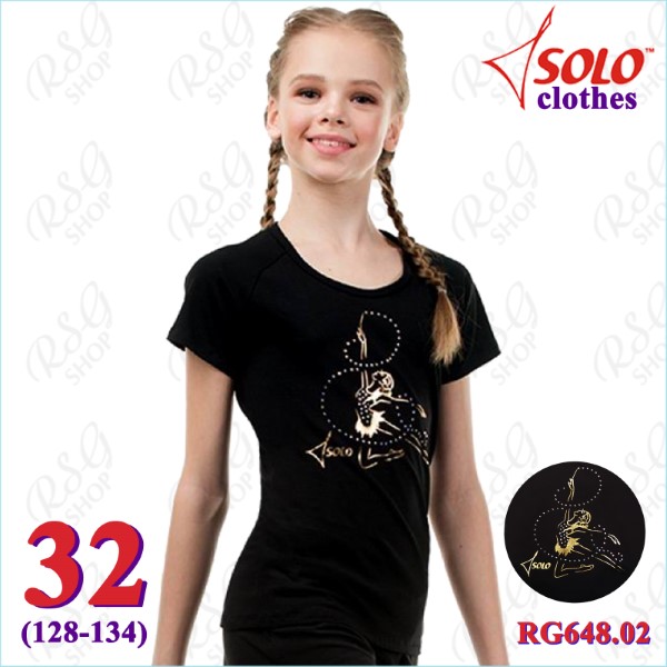 T-Shirt Solo s. 32 (128-134) Cotton Black RG648.02.107-32