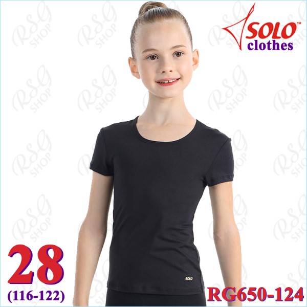 T-Shirt Solo Gr. 28 (116-122) col. Black Art. RG650-124-28