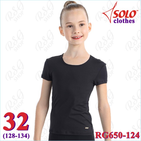 T-Shirt Solo Gr. 32 (128-134) col. Black Art. RG650-124-32