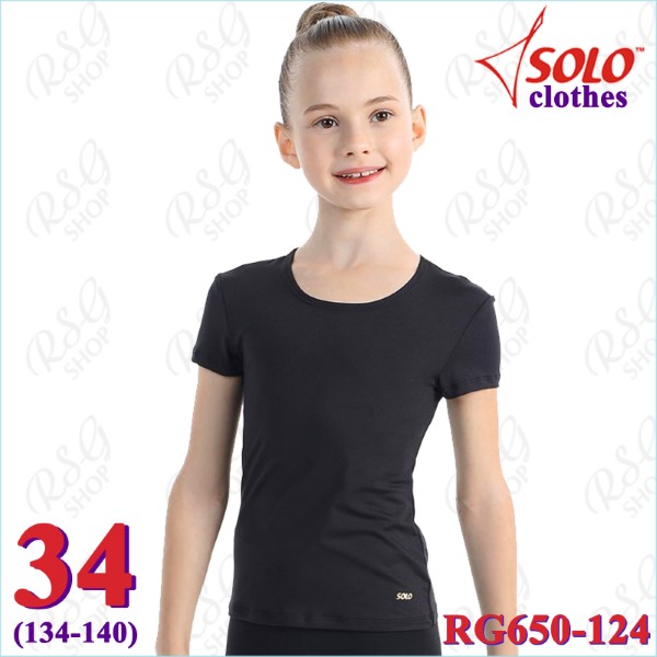 T-Shirt Solo Gr. 34 (134-140) col. Black Art. RG650-124-34