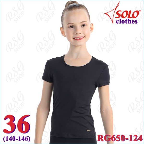 T-Shirt Solo Gr. 36 (140-146) col. Black Art. RG650-124-36