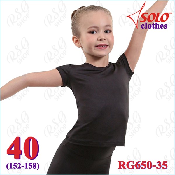 T-Shirt Solo Gr. 40 (152-158) col. Black Art. RG650-35-40