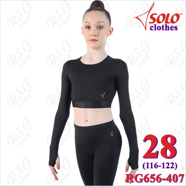 Crop-Top Langarmshirt Solo Gr. 28 (116-122) col. Black Art. RG656.407-28