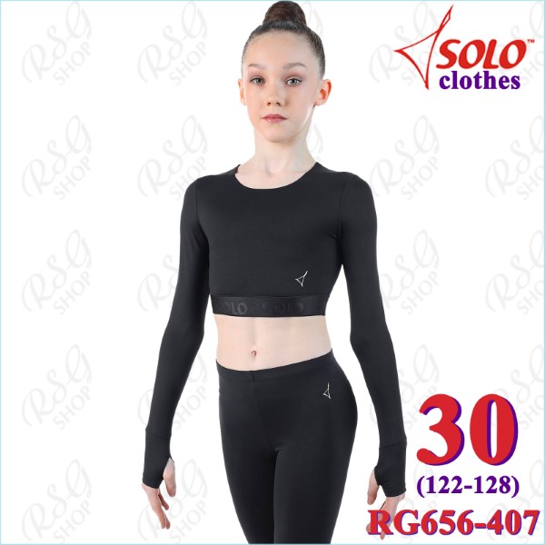 Crop-Top Langarmshirt Solo Gr. 30 (122-128) col. Black Art. RG656.407-30