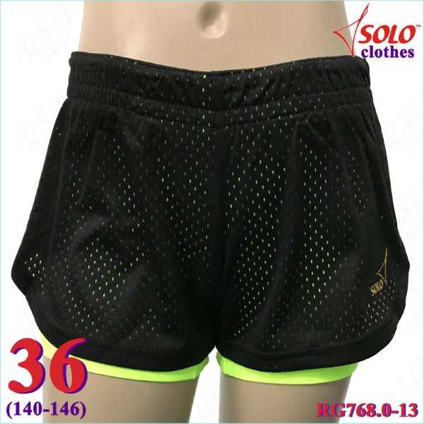 Двойные шорты Solo s. 36 (140-146) Black-Lime Neon RG768.0-13-36