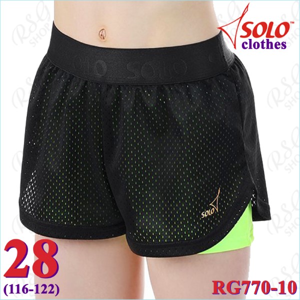 Двойные шорты Solo s. 28 (116-122) Black-Neon Green RG770-10-28