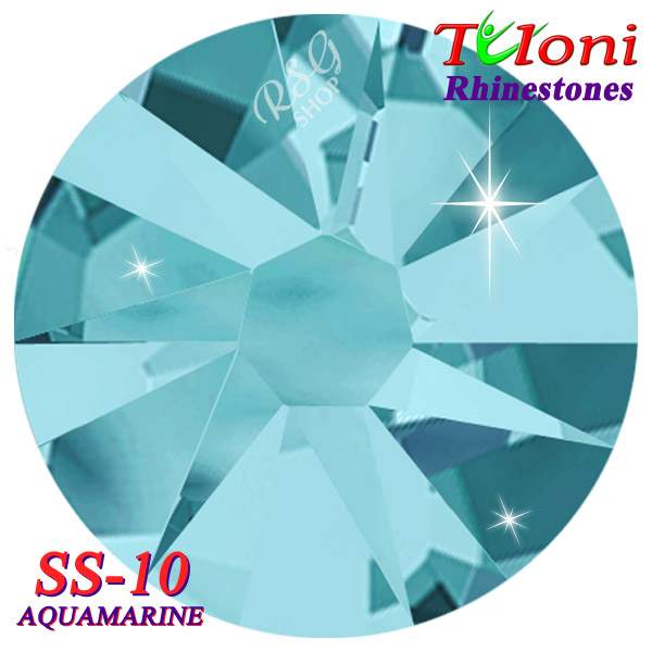 Strass Tuloni SS10 col. Aquamarine 1440 mod. Basic HotFix Flat Back