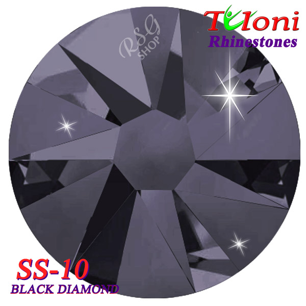 Стразы Tuloni SS10 col. Black Diamond 1440 mod. Elite HotFix