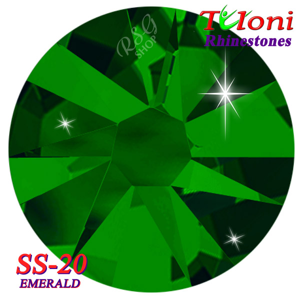 Rhinestones Tuloni SS20 col. Emerald 1440 mod. Basic HotFix
