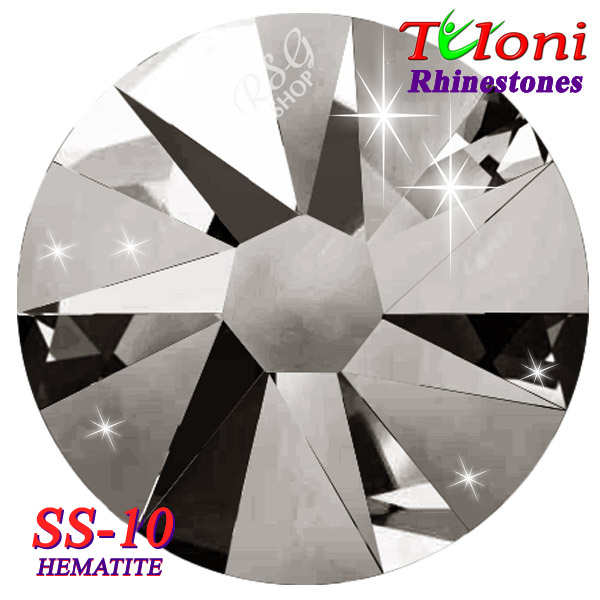 Стразы Tuloni SS10 col. Hematite 1440 mod. Basic HotFix Flat Back