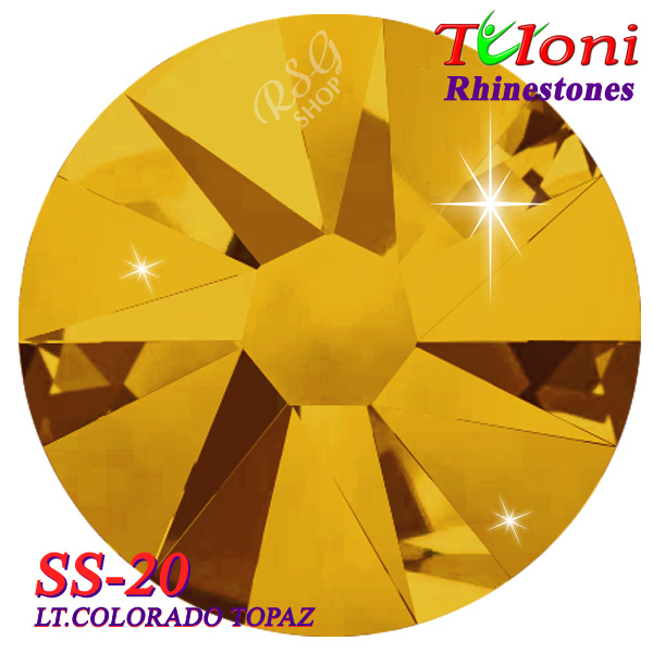 Rhinestones Tuloni SS20 col. Lt.Colorado Topaz 1440 mod. Basic HotFix