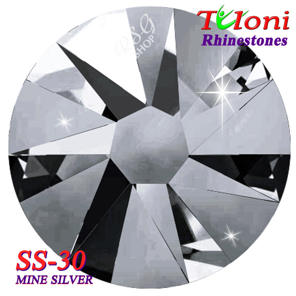 Стразы Tuloni SS30 col. Mine Silver 288 pcs mod. Basic HotFix
