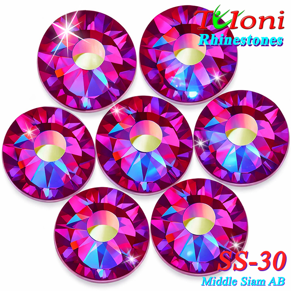 Strass Tuloni SS30 col. Middle Siam AB 288 pcs mod. Basic HotFix