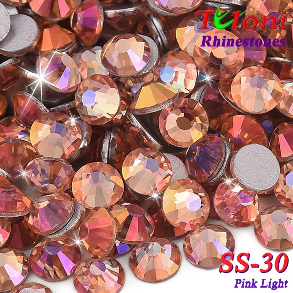 Rhinestones Tuloni SS30 col. Pink Light 288 pcs mod. Basic HotFix