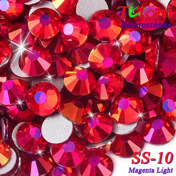 Rhinestones Tuloni SS10 col. Magenta Light 1440 mod. Basic HotFix