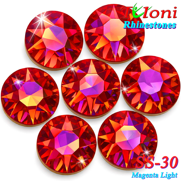 Strass Tuloni SS30 col. Magenta Light 288 pcs mod. Basic HotFix