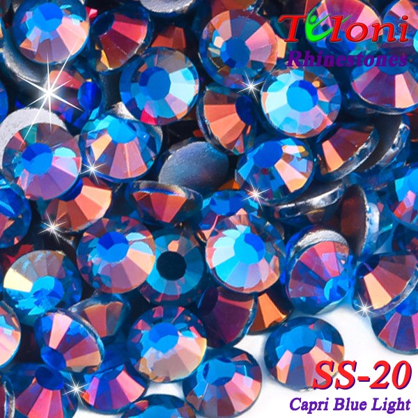 Стразы Tuloni SS20 col. Capri Blue Light 1440 mod. Basic HotFix