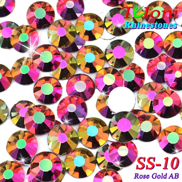Стразы Tuloni SS10 col. Rose Gold AB 1440 mod. Basic HotFix