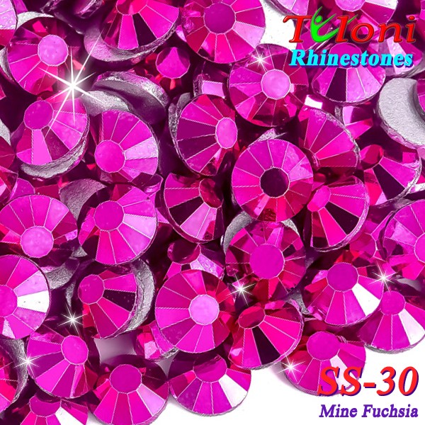 Strass Tuloni SS30 col. Mine Fuchsia 288 pcs mod. Basic HotFix