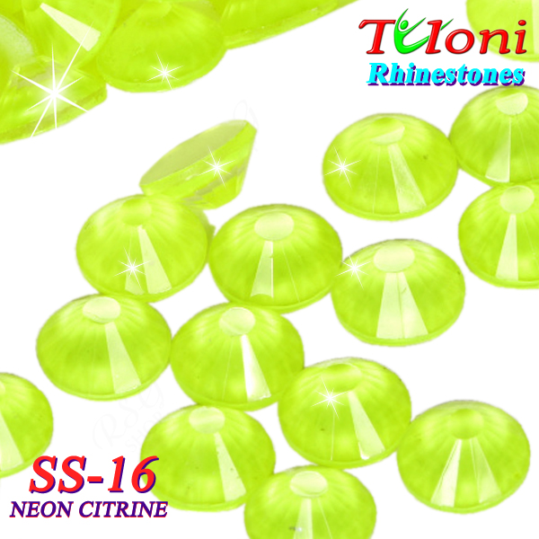 Strass Tuloni SS16 col. Citrine Neon 1440 pcs. No HotFix Flat Back