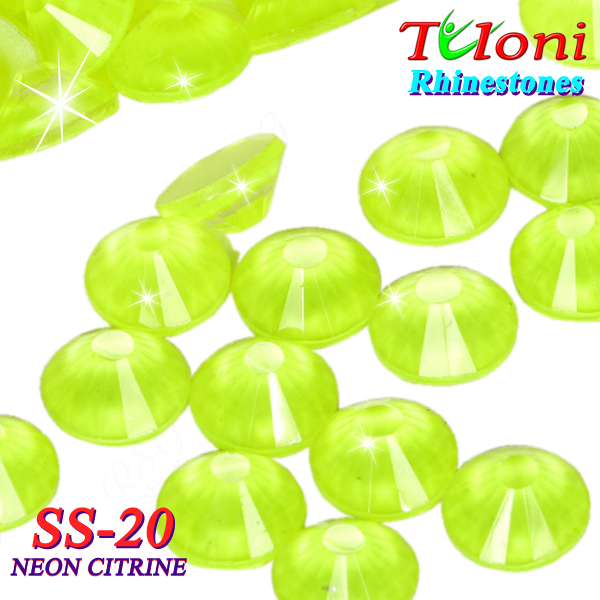 Strass Tuloni SS20 col. Citrine Neon 1440 pcs. No HotFix Flat Back